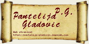 Pantelija Gladović vizit kartica